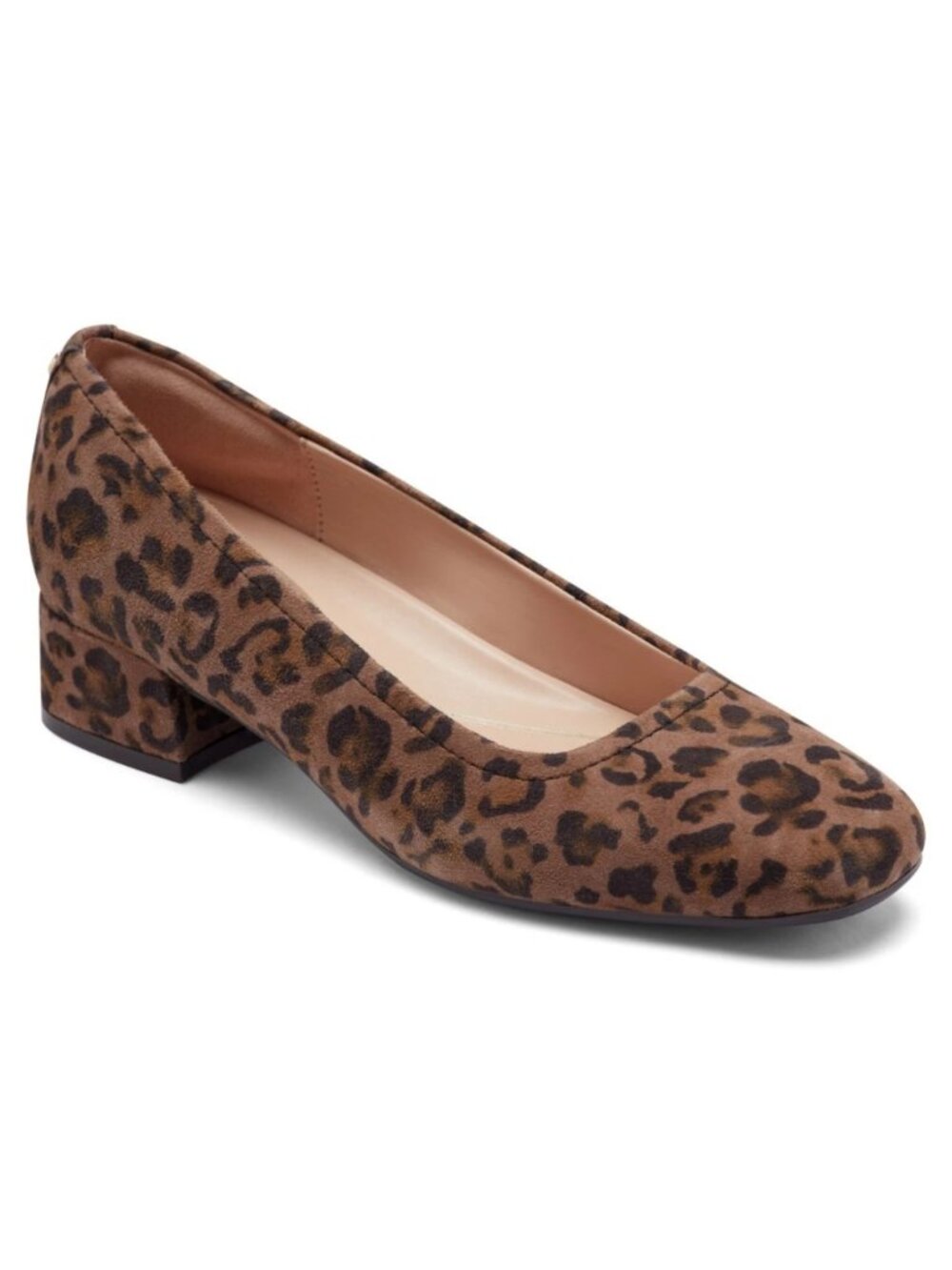 Easy Spirit Jain EFlex Leopard Suede Block Heel Pumps Size 9 M